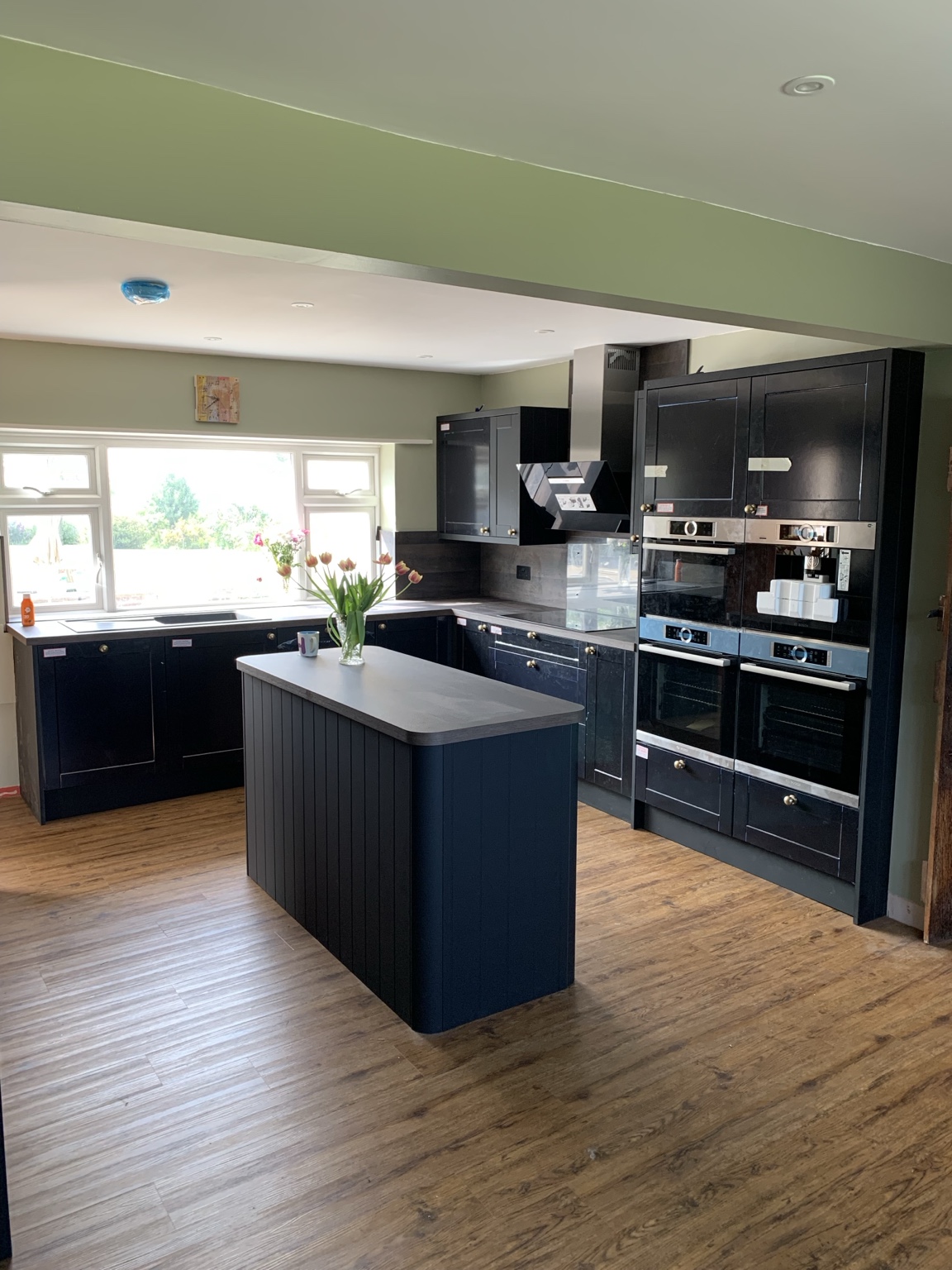 Dark blue fitted wardrobe